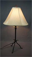 Metal Three Leg Table Lamp with Texas Star Finial