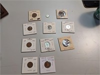 11 VTG Foreign Coins