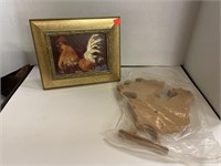 2 ct. - Rooster Canvas & Wood Decor