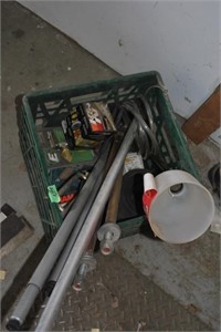 crate with automotive parts