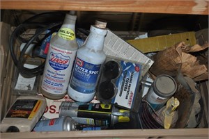wd40, lucas lubricant, water spot remover, etc