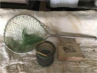 Fish scaler, net, cricket bucket