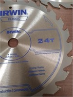 5 IRWIN 7-1/4" Circular Saw Blades.24T.