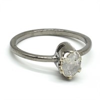 Silver Rose Cut Diamond(0.22ct) Ring