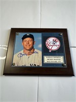 Mickey Mantle Framed Auto