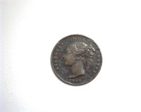 1844 1/3 Farthing Fine+ Great Britain