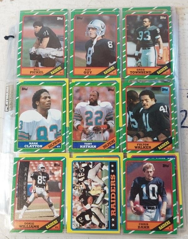 1986 TOPPS NFL Cards