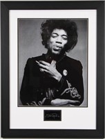 FRAMED JIMI HENDRIX PICTURE WITH AUTOGRAPH