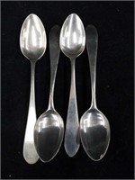 4 Antique silver spoons