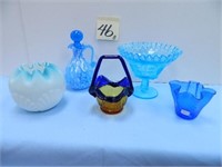 Blue End of the Day Cruet w/ Stopper,