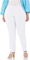 SLIM-SATION Plus-Size Pull-on Pant 20 White