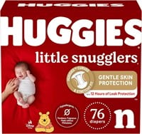 76 Ct-Huggies Little Snugglers  Newborn