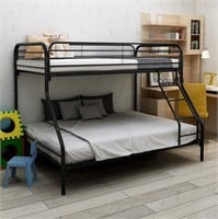 JURMERRY Twin-Over-Full Bunk Bed  Metal Frame