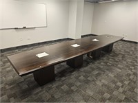 16' solid wood conference table