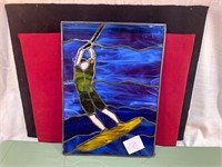 *STAINED GLASS KITE SURFER PICTURE