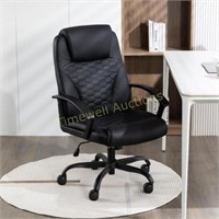 ESTRUCO Leather Office Chair  Black