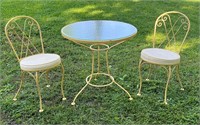 VTG PARLOR TABLE & CHAIRS