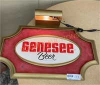 Vintage genesee beer plastic lighted sign (works)