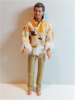 1990 Brown Haired Ken Doll In 1970s Fringed