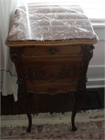 Antique French Provincial Marble Top Commode