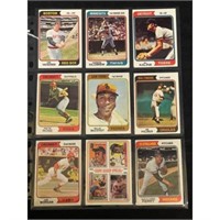 (9) 1974 Topps Baseball Stars/hof