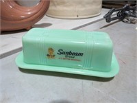 SUNBEAM JADEITE BUTTER DISH