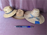 (3) Children's / Doll Straw Hats