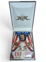 Theodore Roosevelt Coin and stamp collection in