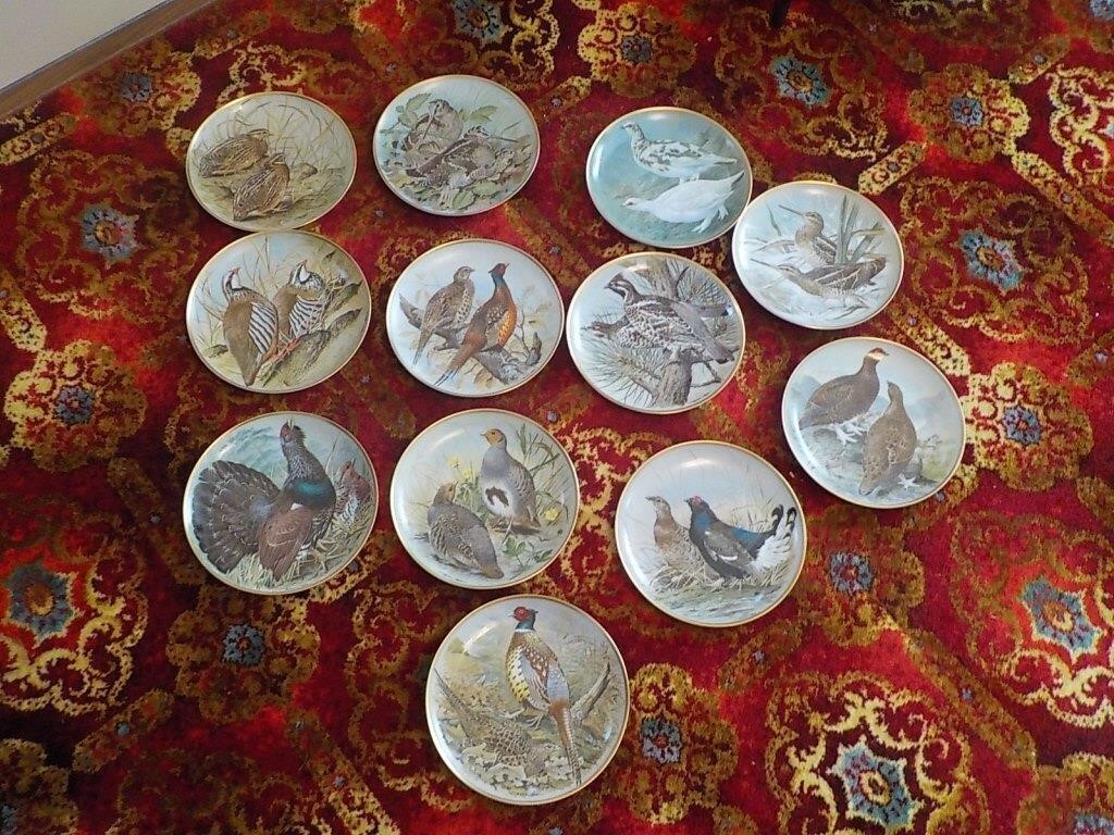 12 Gamebirds of World plates