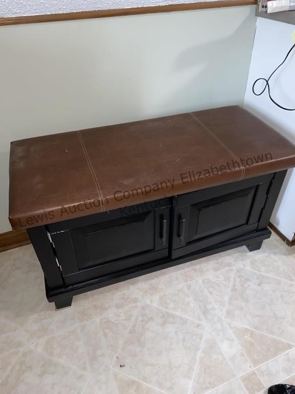 Padded top storage bench