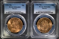 2 - 1956 MEXICO CENTAVOS PCGS MS64RD