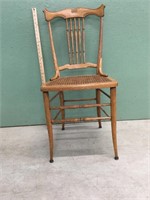 Cane Bottom chair w/steel feet