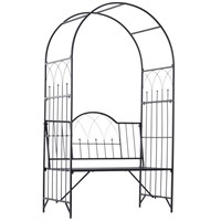 $133  80 in. H x 23.25 in. W Steel Arched Arbor wi