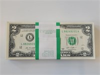 100 - $2 Federal Reserve Notes Sequential #s