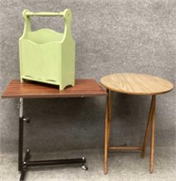 Two Tables and Magazine Rack