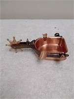 Copper spur ashtray