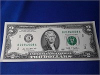 Uncirculated Two Dollar Bill