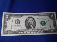 Uncirculated Two Dollar Bill