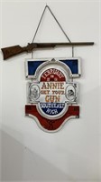 Handmade “Annie Get Your Gun”cardboard sign for
