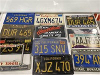 Box Lot of Mixed American Number Plates