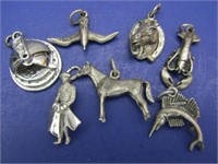 7 Sterling Silver Charms