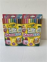2 crayola silly scents marker packs of 10