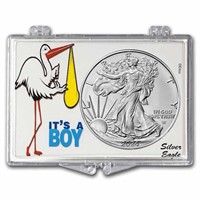 2024 1 Oz Silver Eagle It's A Boy! Stork Card