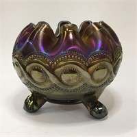 Northwood Carnival Glass Footed Bowl
