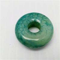 Marbled Lucky Jade Pi Coin Pendant