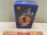 SPACE JAM TIN LUNCH PAIL WITH BASEBALL CARDS