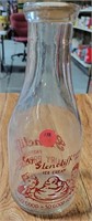 GLENCLIFF GLASS MILK BOTTLE