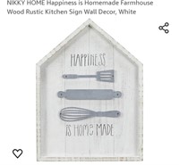 NIKKY HOME Happiness is Homemade Farmhouse Wood