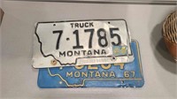 2 MONTANA LISENCE PLATES