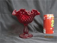 Fenton Ruffled Ruby Vase